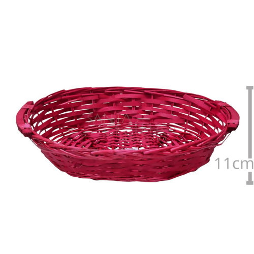 Cesta de Fribra Natural Vermelha - Ref. FD25-7