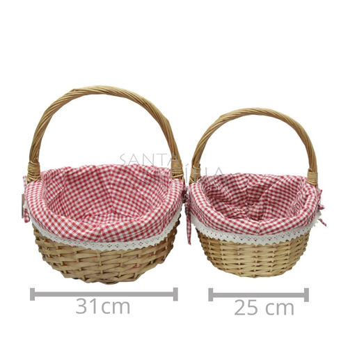 Cesta de piquenique Forrada - 2 unid. - Ref. DH077