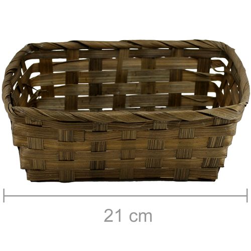 Cesta de Bambu Retangular Ref. 17HJ023 - Marrom