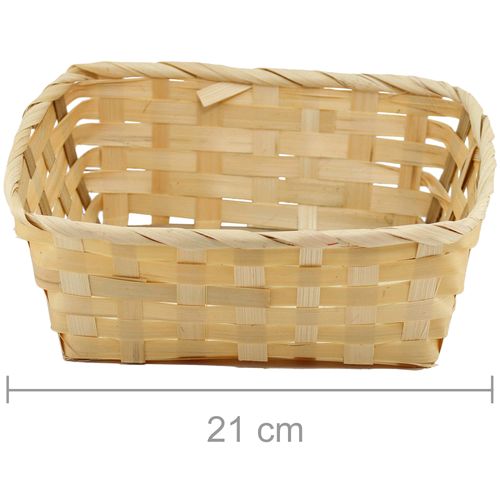 Cesta de Bambu Retangular Ref. 17HJ023 - Natural