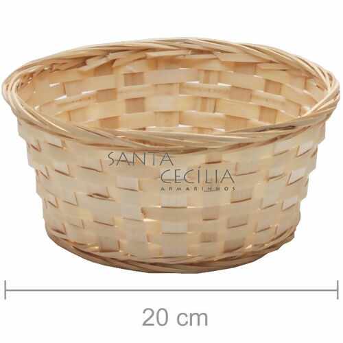 Cesta de Bambu Redonda HL153213 - Natural