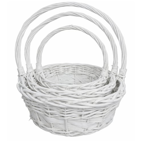 Cesta Redonda Branca - 3 Peças Ref. 16-31