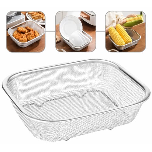 Cesto Organizador Inox Quadrado 27cm Ref. CK7223