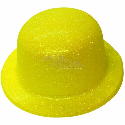 Chapéu Carnaval com Glitter 6 unid. Chapéu Carnaval com Glitter 6 unid.:Amarelo