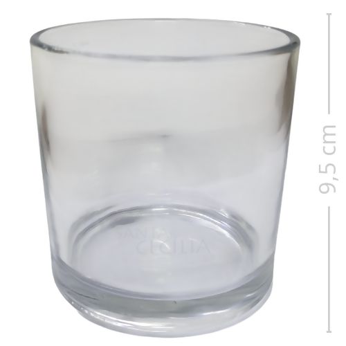 Decoração Cilíndrica em Vidro 9,5 x 9,5 cm Ref. 1010
