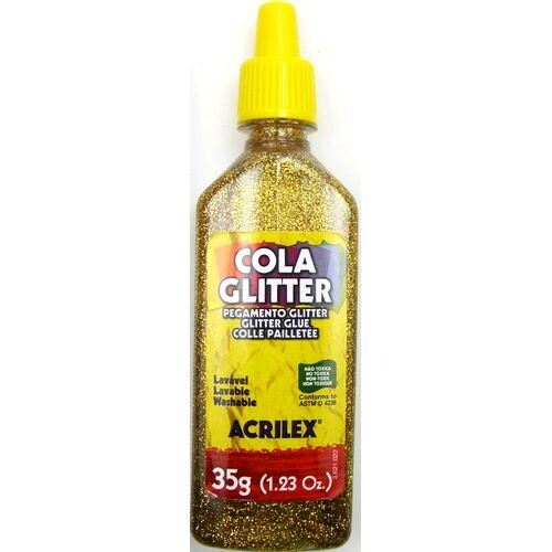 Cola Glitter Acrilex 201 Ouro - 35g