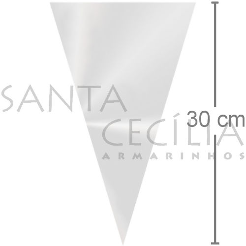 Cone 17,5 x 29,5cm - 50 unidades - Incolor