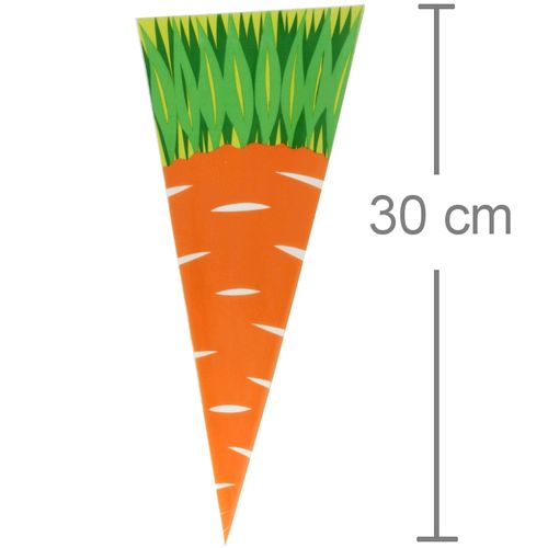 Cone Cenoura 18 x 30 cm - 50 unidades