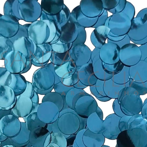 Confetes para Balões Metalizado 10gr - Azul Turquesa