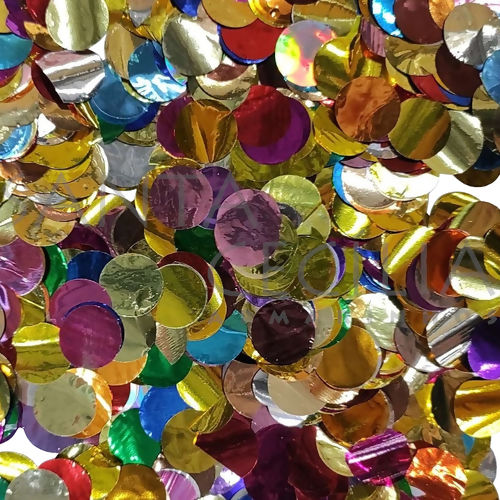 Confetes para Balões Metalizado 10gr - Colorido