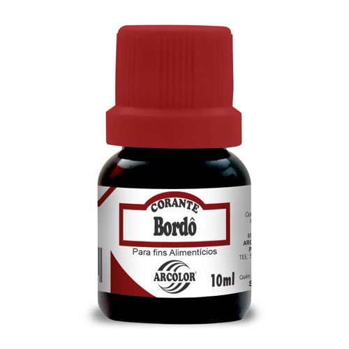 Corante Alimentício Líquido 10ml Arcólor - Bordô