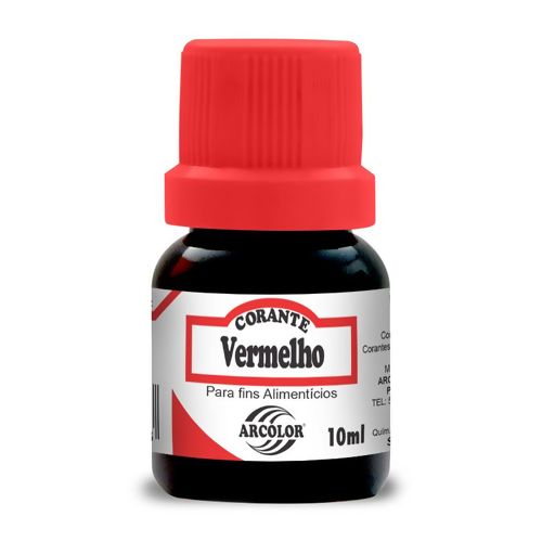 Corante Alimentício Líquido 10ml Arcólor - Vermelho