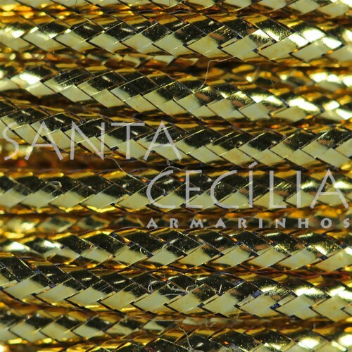 Cordão Metalizado 1,5 mm - 50 m - Ouro