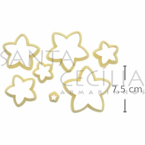Cortador de Massa - Estrela - 8 Peças