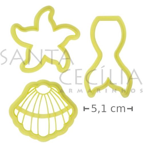 Cortador de Massa - KIT Sereia 3 Peças