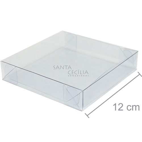 Caixa de Acetato M 08 - 12 x 12 x 2,5 cm - 20 unid.
