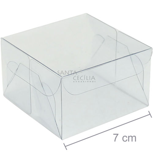 Caixa de Acetato M 09 - 7 x 7 x 4,2 cm - 20 unid.