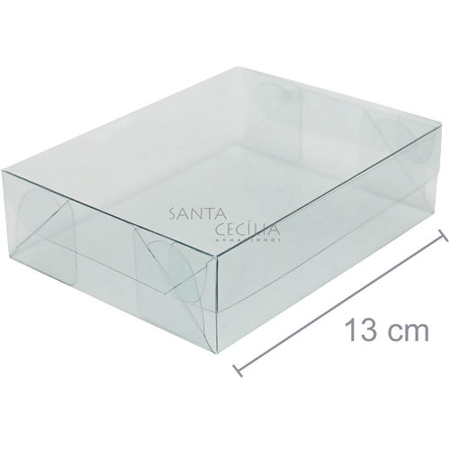 Caixa de Acetato M 10 - 13 x 10 x 3,5 cm - 20 unid.