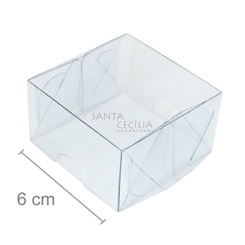 Caixa de Acetato M 14 - 6 x 6 x 3,5  cm - 20 unid.