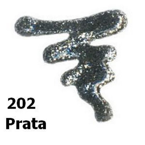 Tinta Relevo Dimensional Glitter 35 ML 202 Prata