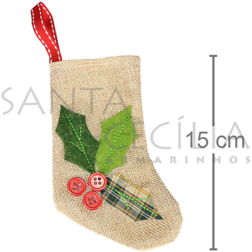 Enfeite de Natal - Bota Bege YB-2