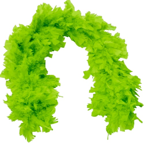 Boá - Estola de Plumas - Verde Limão