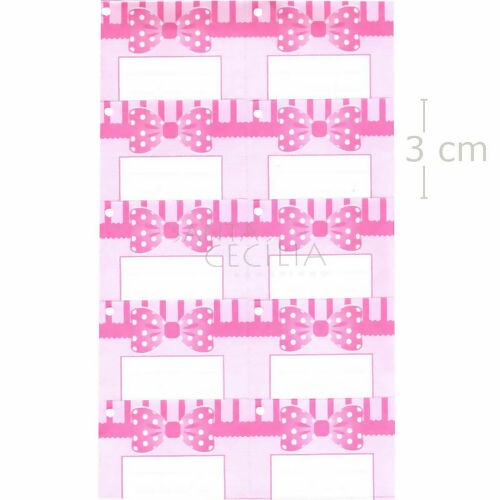 Etiqueta Tag para Lembrancinhas 50 unid. - Laço Rosa