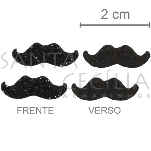 Apliques em EVA - Bigode P - 20 unid.