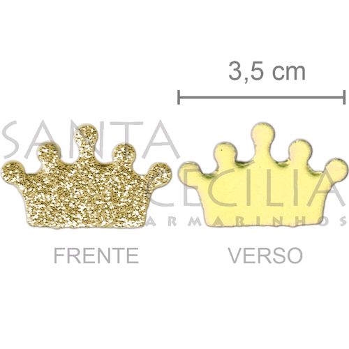 Apliques em EVA - Coroa Amarela M - 10 unid.