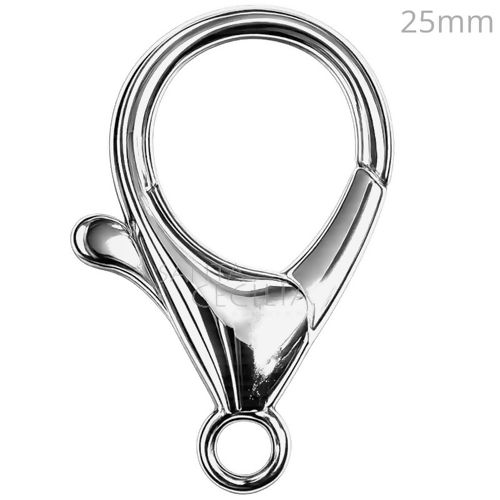 Fecho Lagosta 35 x 25mm - 10 unid. - Prata