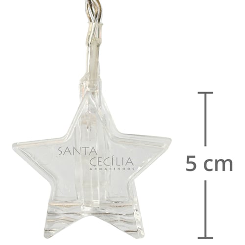 Varal Led Pregador Estrela 20 unid. 4 Metros Ref. ZW-71638