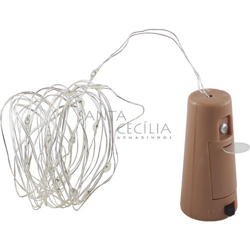Fio de LED Rolha 30 lâmpadas - Branco Frio Ref. AG13