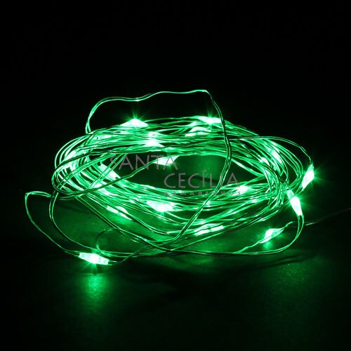 Fio de LED Rolha 20 lâmpadas - Verde