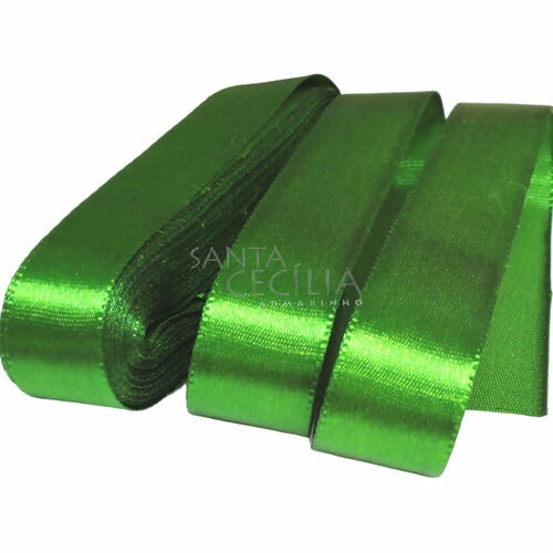 Fita de Cetim Face Simples N°3 - 16mm x 10m - Sinimbu  Verde bandeira - 013