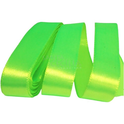 Fita de Cetim Dupla Face N°00 - 4mm x 10m - Sinimbu  Verde neon - 1830