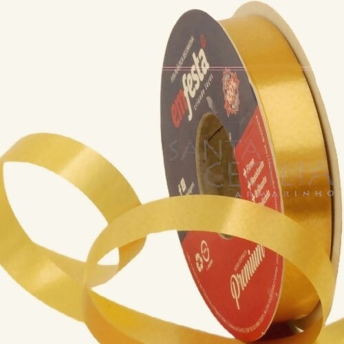 Fita Plástica 15mm x 50m - Cores Diversas Ouro