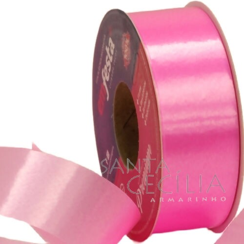 Fita Plástica 30mm x 50m - Cores Diversas Rosa