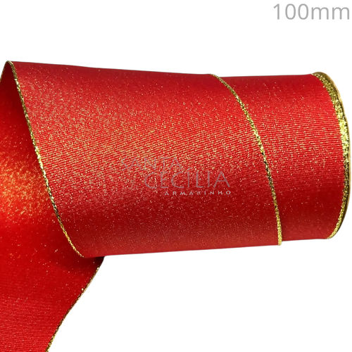 Fita de Natal Sinimbu 10m - Ref.1715/100mm Cor 2 Vermelha e Ouro