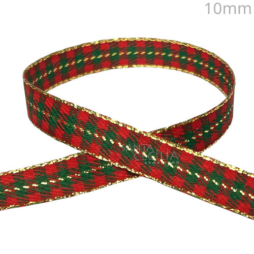 Fita de Natal Sinimbu 10m - Ref.1990/10mm Cor 4 Vermelha Verde Ouro