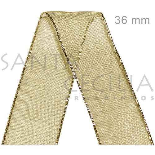 Fita Metalizada Aramada Dourada 02 9978/36 - 10m