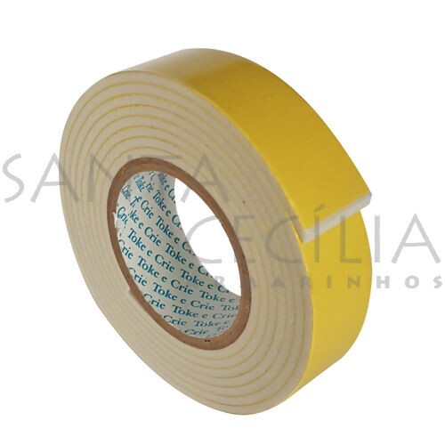 Fita Adesiva de Espuma Dupla Face 19 mm x 1,5 m