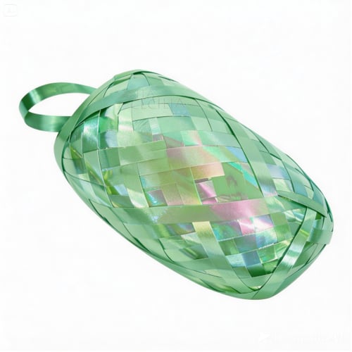 Fitilho Plástico Nacarado 0,5 cm x 50 m - Verde Claro