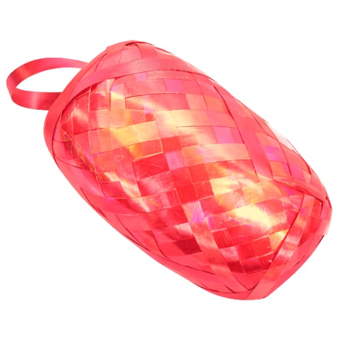 Fitilho Plástico Nacarado 0,5 cm x 50 m - Vermelho Carmesim