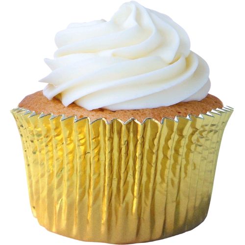 Forminha de Cupcake Metalizada Ouro 7 x 5 x 4 cm - 50 unid.