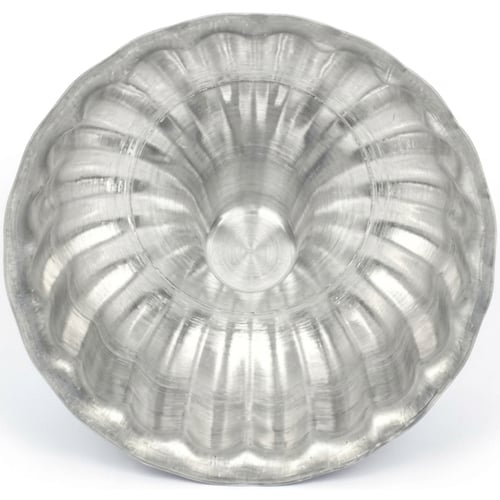 Forma de Bolo Mini Suíça Decorada Crespa em Alumínio - 9x4cm Cód. 6072