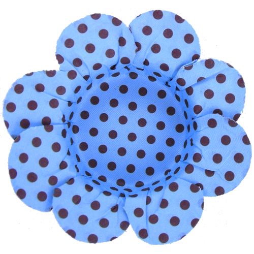 Forminha de Doce Rô em Cartolina Azul c/ Bolinha Marrom