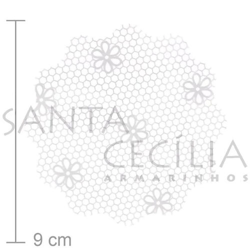 Fundo de Celofane 9cm. Branco com 100 unid.