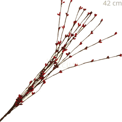 Galho com Bagas Artificiais Vermelho