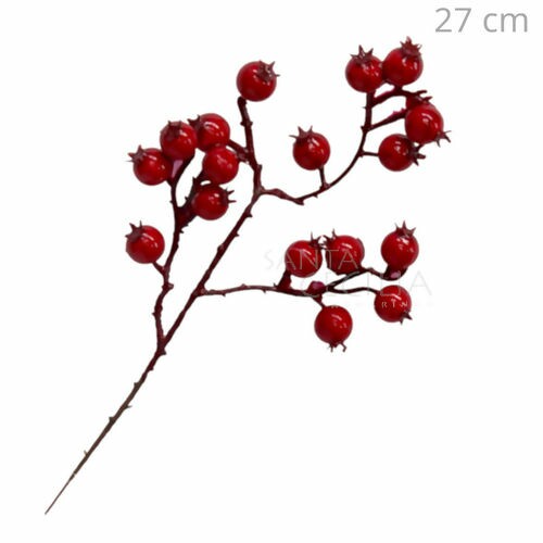 Galho Decorativo com Berries Vermelhas Ref. 7053