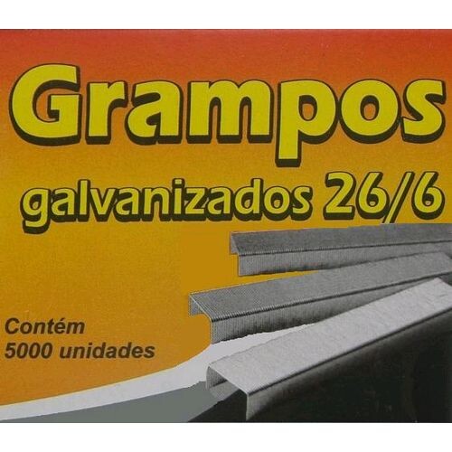 Grampos 26/6 com 5000 unid.